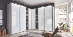 MONACO 3000 8566 19 Kgrau D. Abs.Gl.weiss 2xSWT 150cm Regal 90G Ecke 2T m.Bel