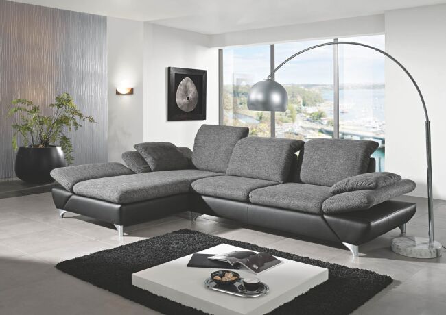 moderne dunkelgraue L couch